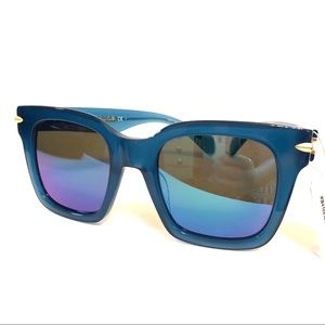 NWT Rag & Bone Blue Sunglasses with Case Polarized